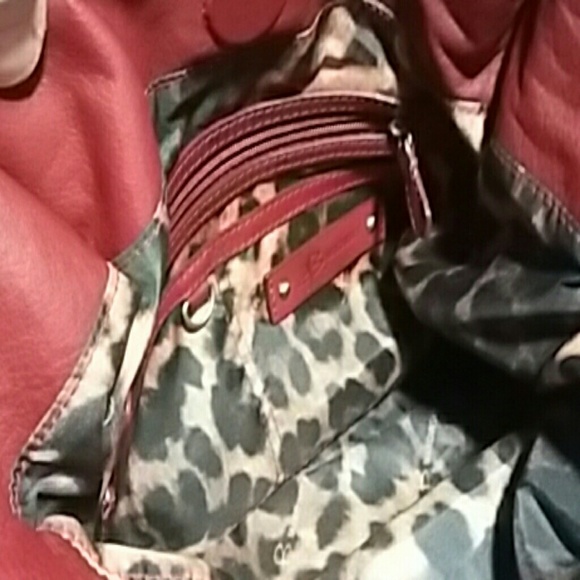 B Makowsky Genuine Leather Red Bag - Picture 5 of 6